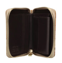 Portafoglio zip around piccolo in pelle ed ecopelle 