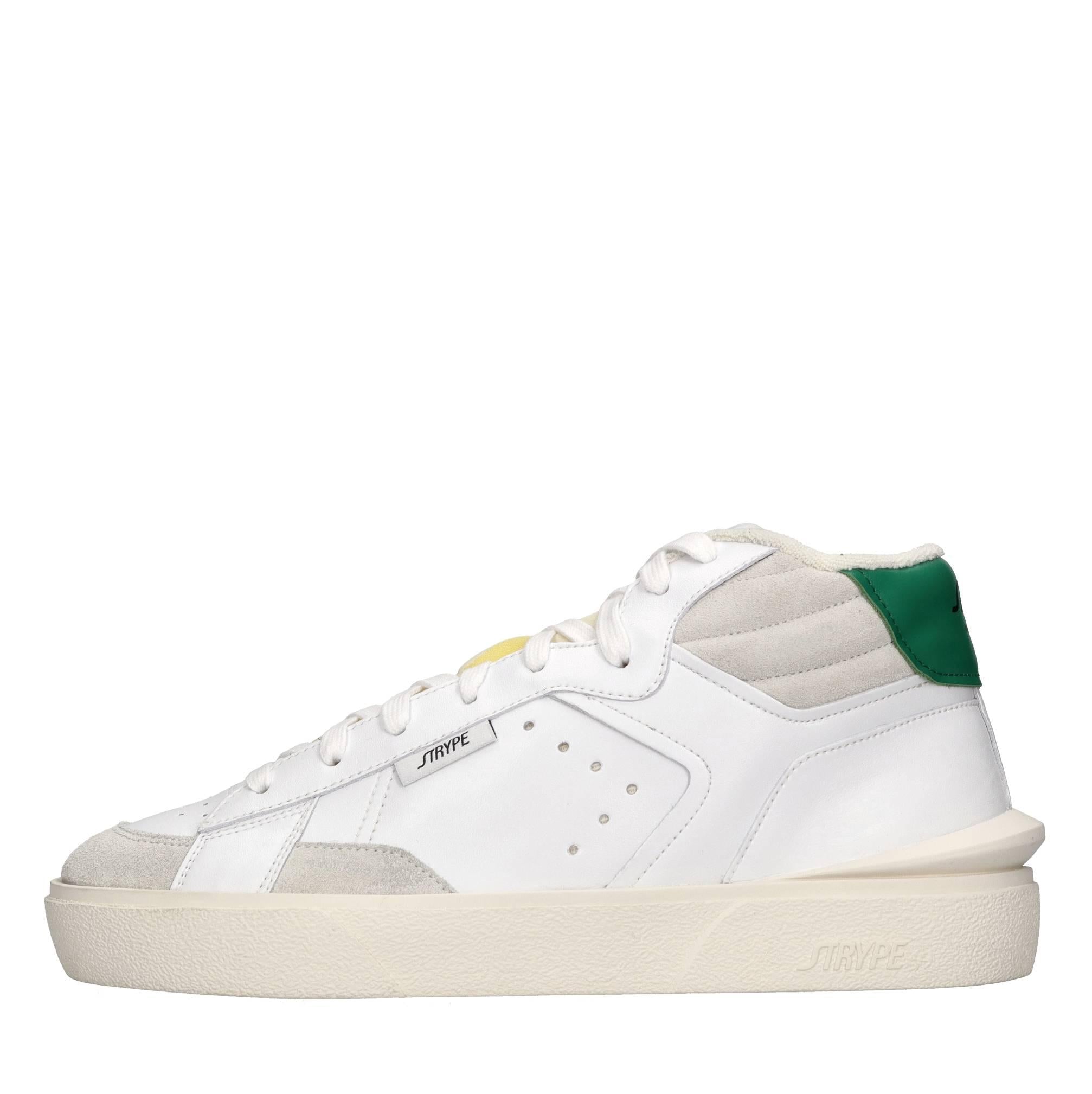 Sneakers in pelle e tessuto 