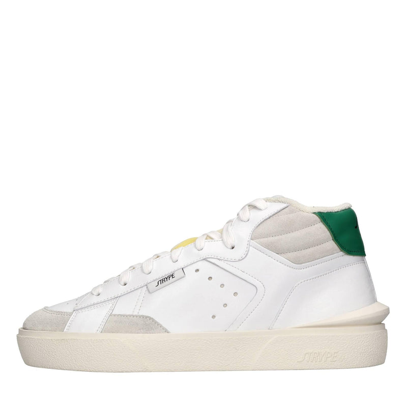 Sneakers in pelle e tessuto 