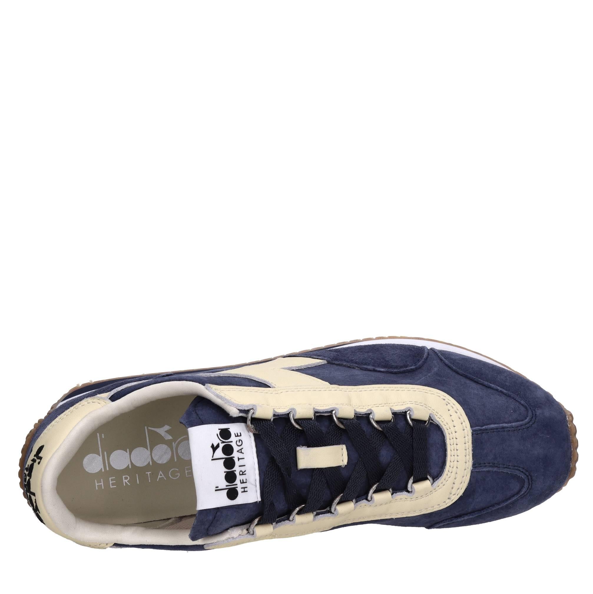 Sneakers modello HERITAGE in tessuto e pelle scamosciata 