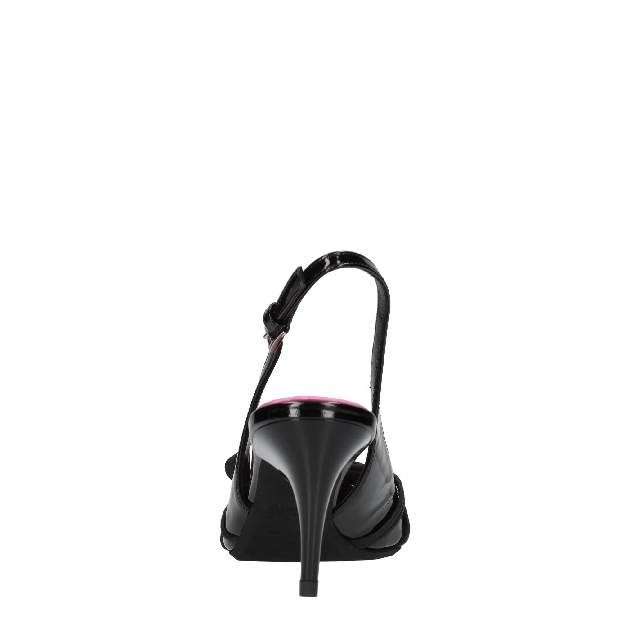 Décolleté slingback in pelle 