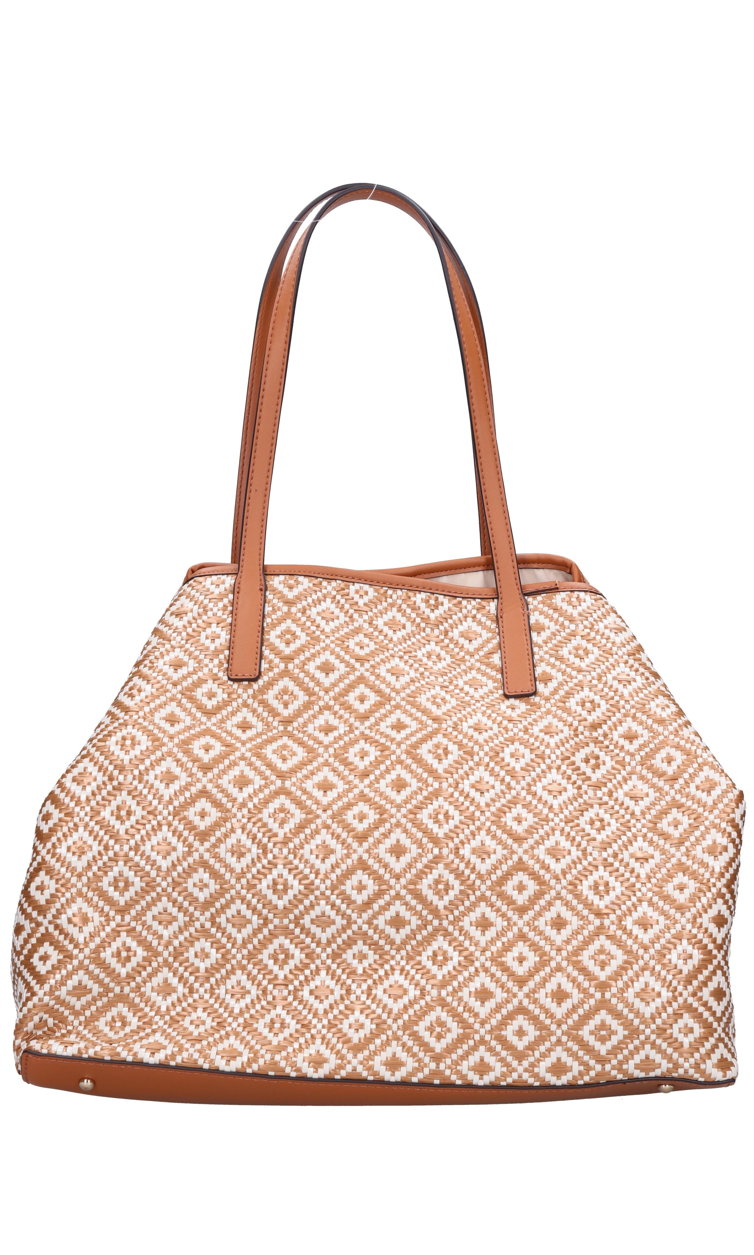 Borsa in ecopelle e rafia 