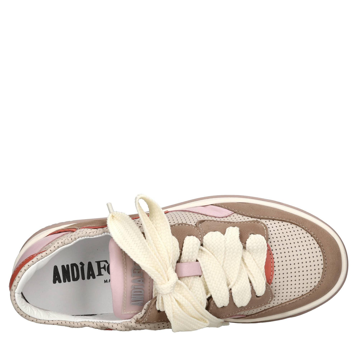 Sneakers in camoscio e pelle 