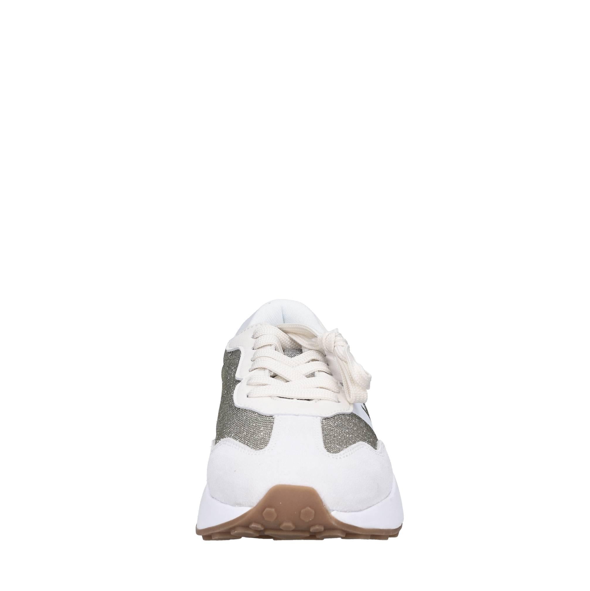 Sneakers in tessuto e camoscio 