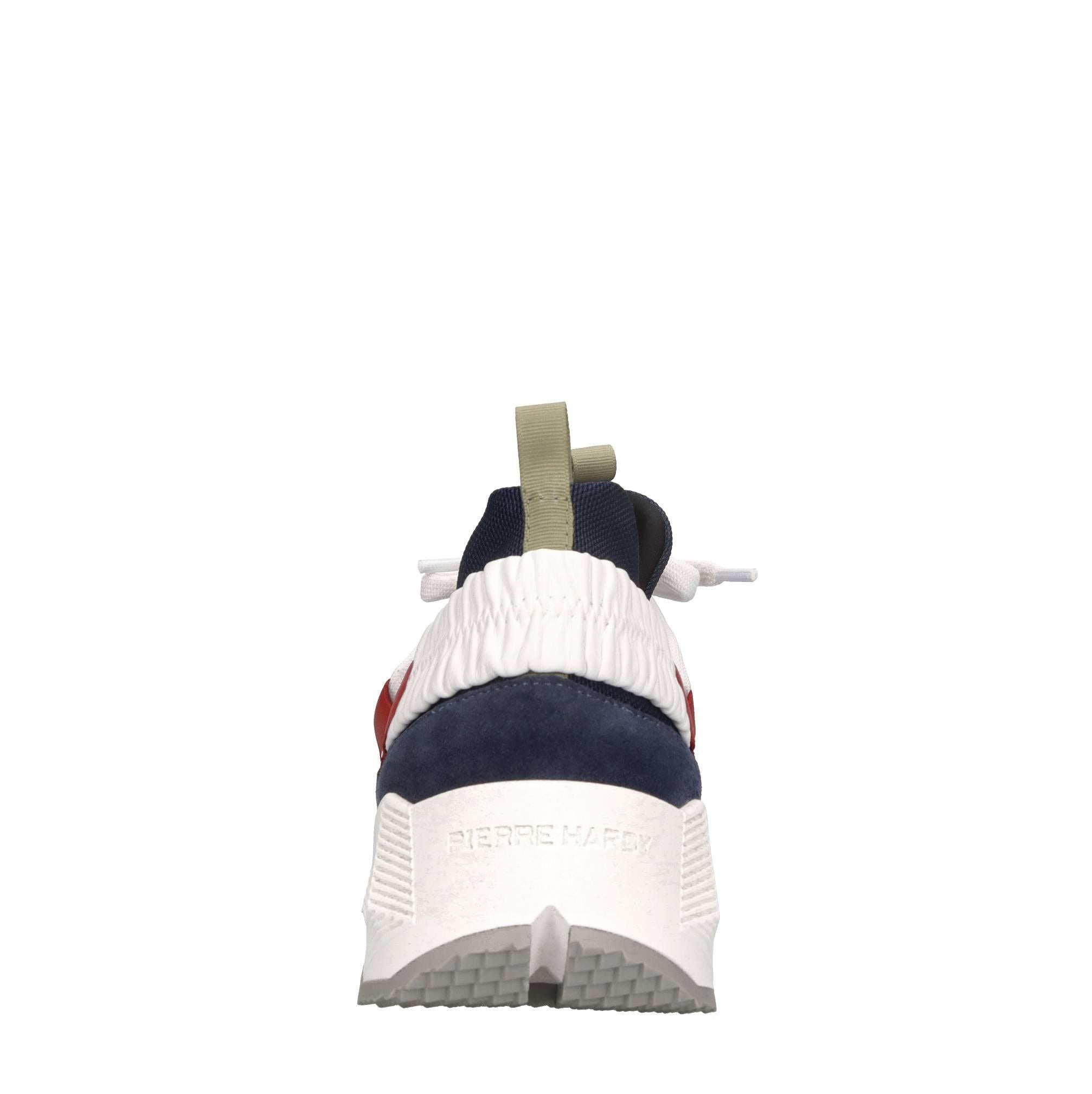 Sneakers in pelle e tessuto 