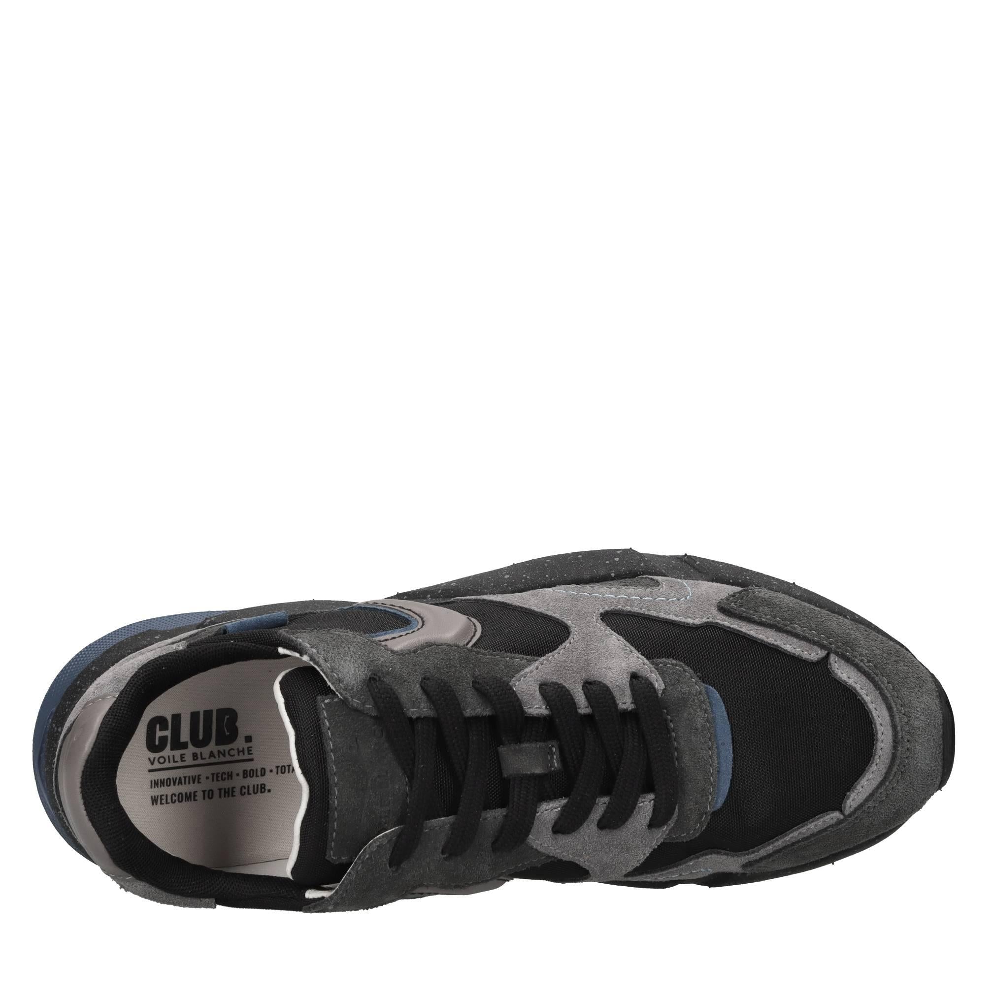Sneakers in camoscio,pelle e tessuto 