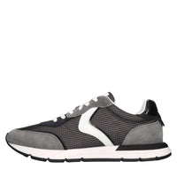 Sneakers in camoscio e tessuto 