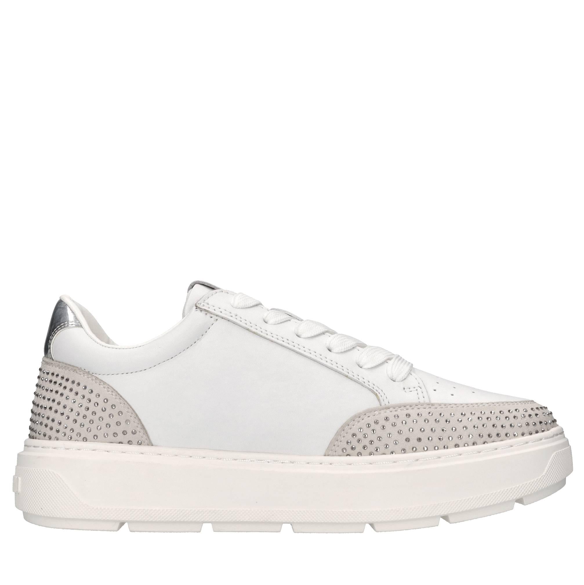 Sneakers in camoscio, ecopelle e strass 