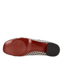Décolleté modello REVITA45 in pelle con motivo geometrico 