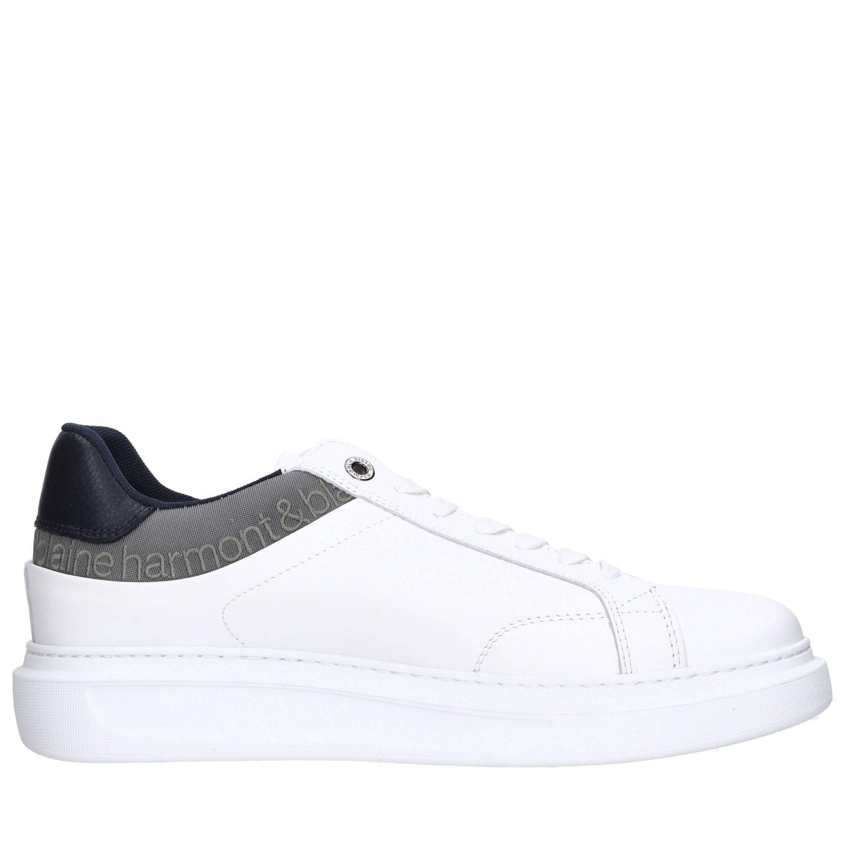 Sneakers in pelle e tessuto 