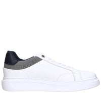 Sneakers in pelle e tessuto 