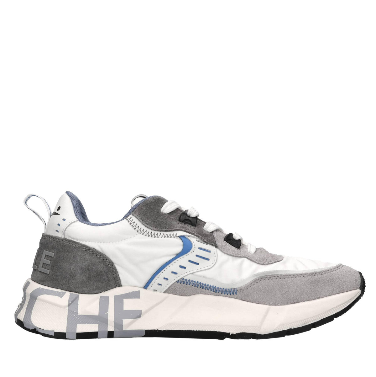 Sneakers in camoscio e tessuto 