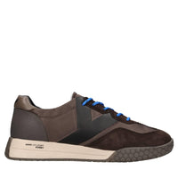 Sneakers in camoscio e tessuto 