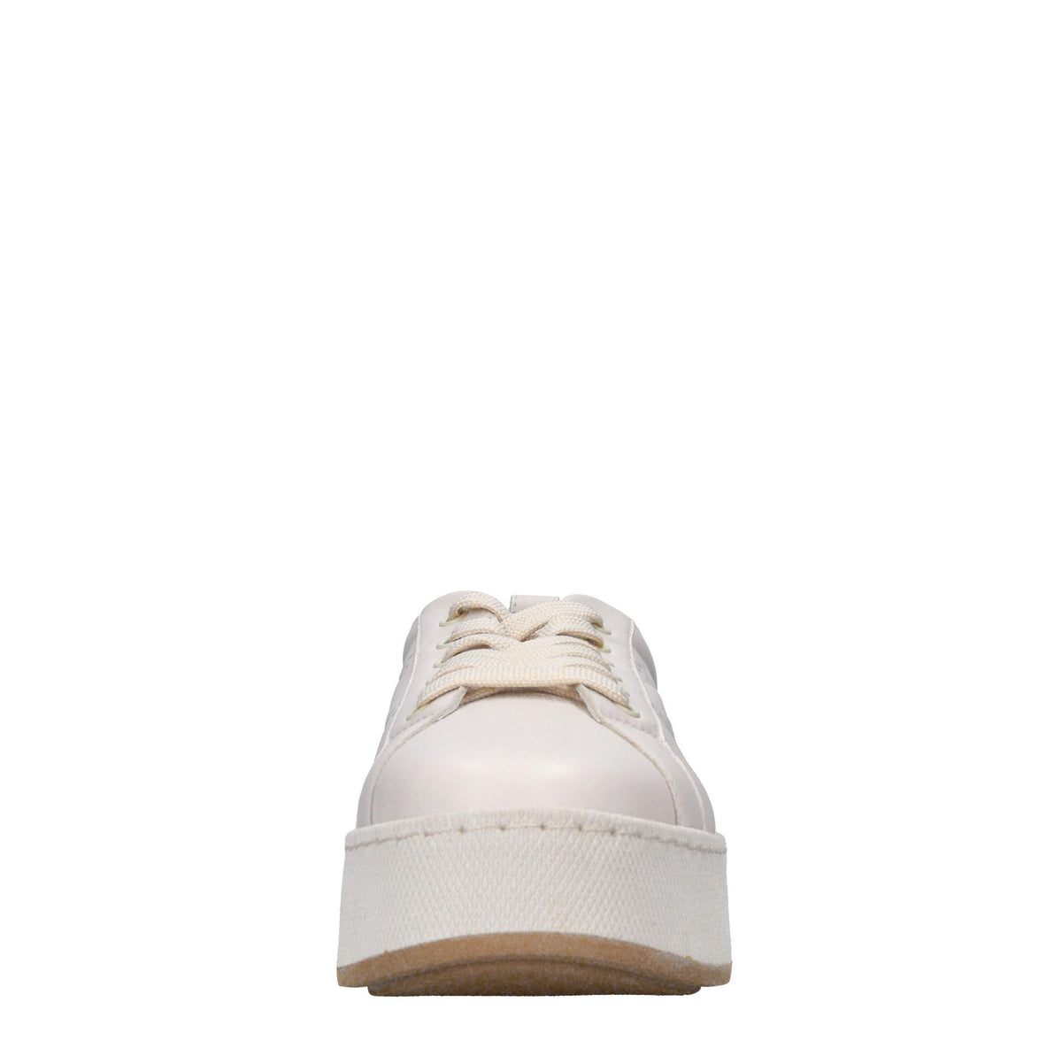 Sneakers in pelle e tessuto 