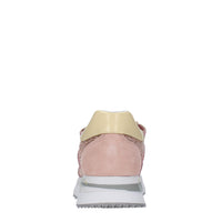 Sneakers in pelle e tessuto 