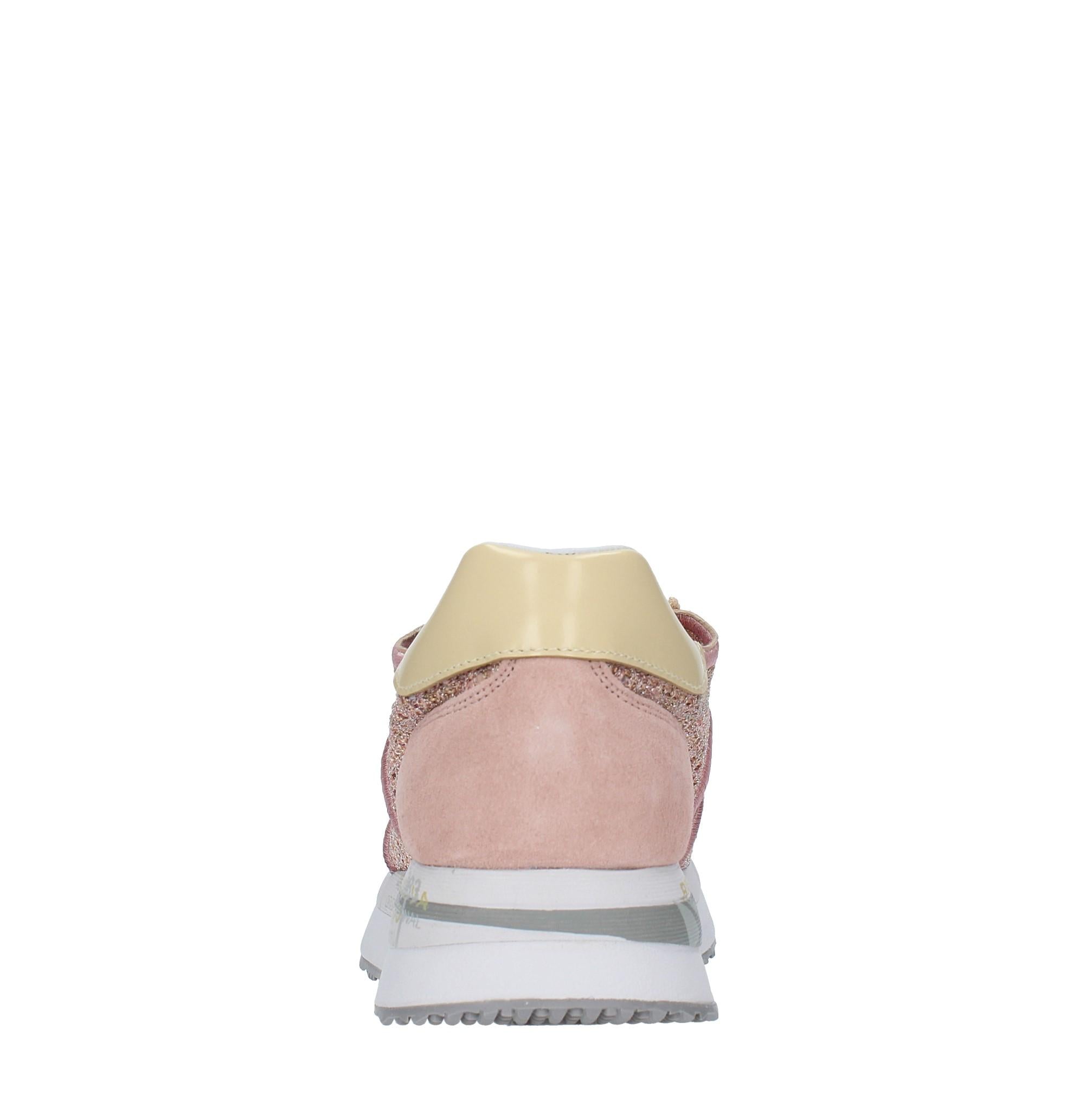 Sneakers in pelle e tessuto 