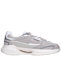 Sneakers in pelle e tessuto 