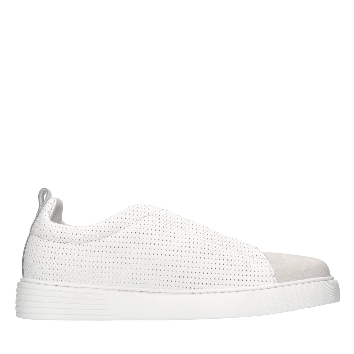 Slip-on in pelle e camoscio 