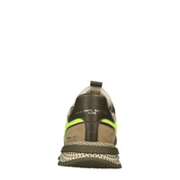 Sneakers in pelle e tessuto 