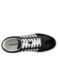 Sneakers in pelle e tessuto 