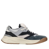 Sneakers in pelle camoscio e tessuto 