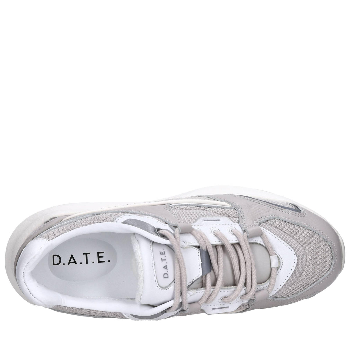 Sneakers in pelle e tessuto 