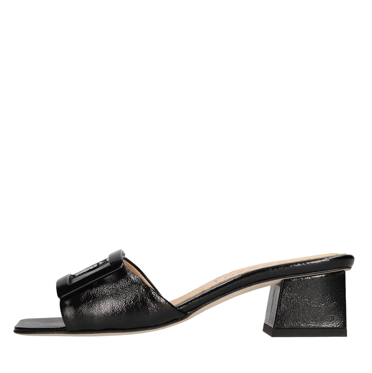 Mules in pelle e vernice 