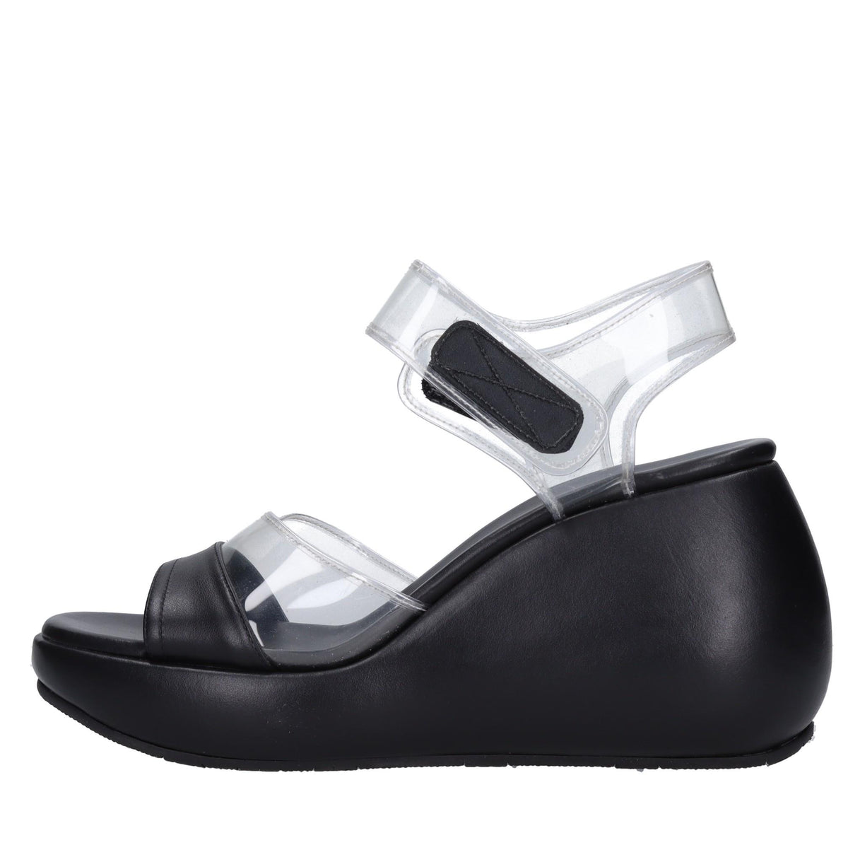 Sandali Zeppa in plexi e pelle 