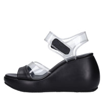 Sandali Zeppa in plexi e pelle 