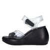 CASADEI Plexi and Leather Wedge Sandals