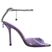 Sandali in plexi e strass 