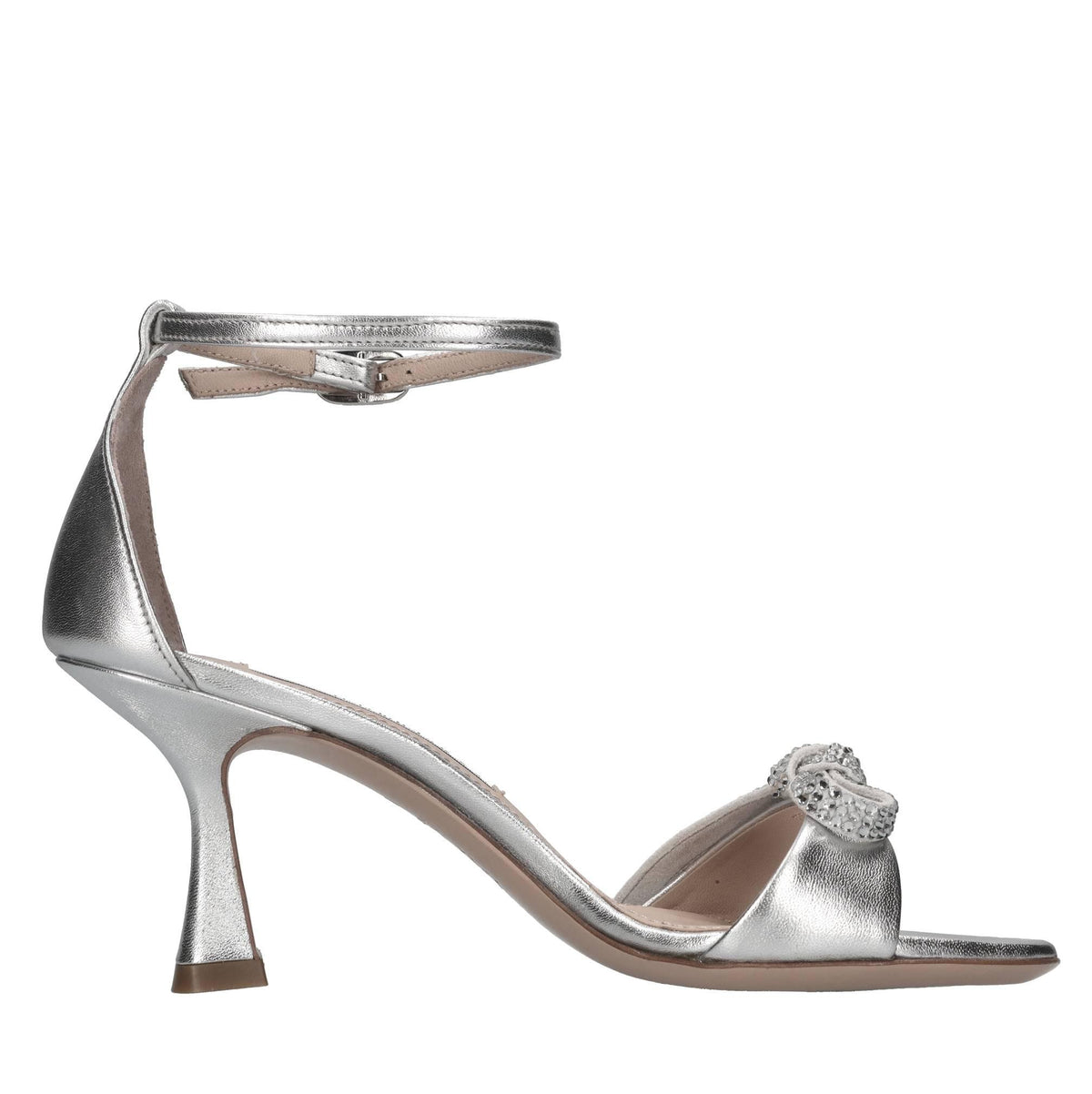 Sandali in pelle e strass 