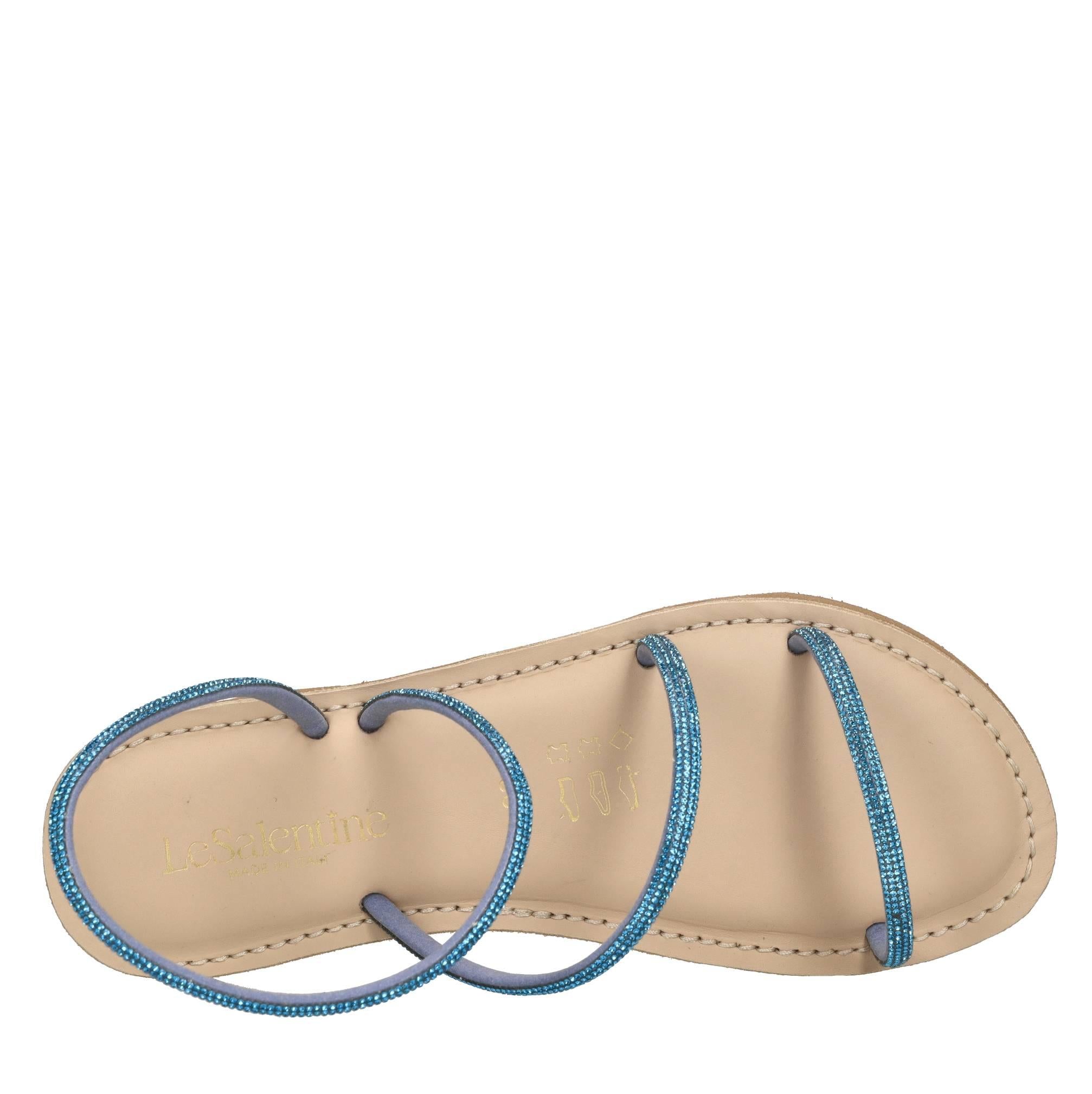 Flat in pelle e strass 