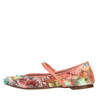 Ballerine in tessuto e pelle 