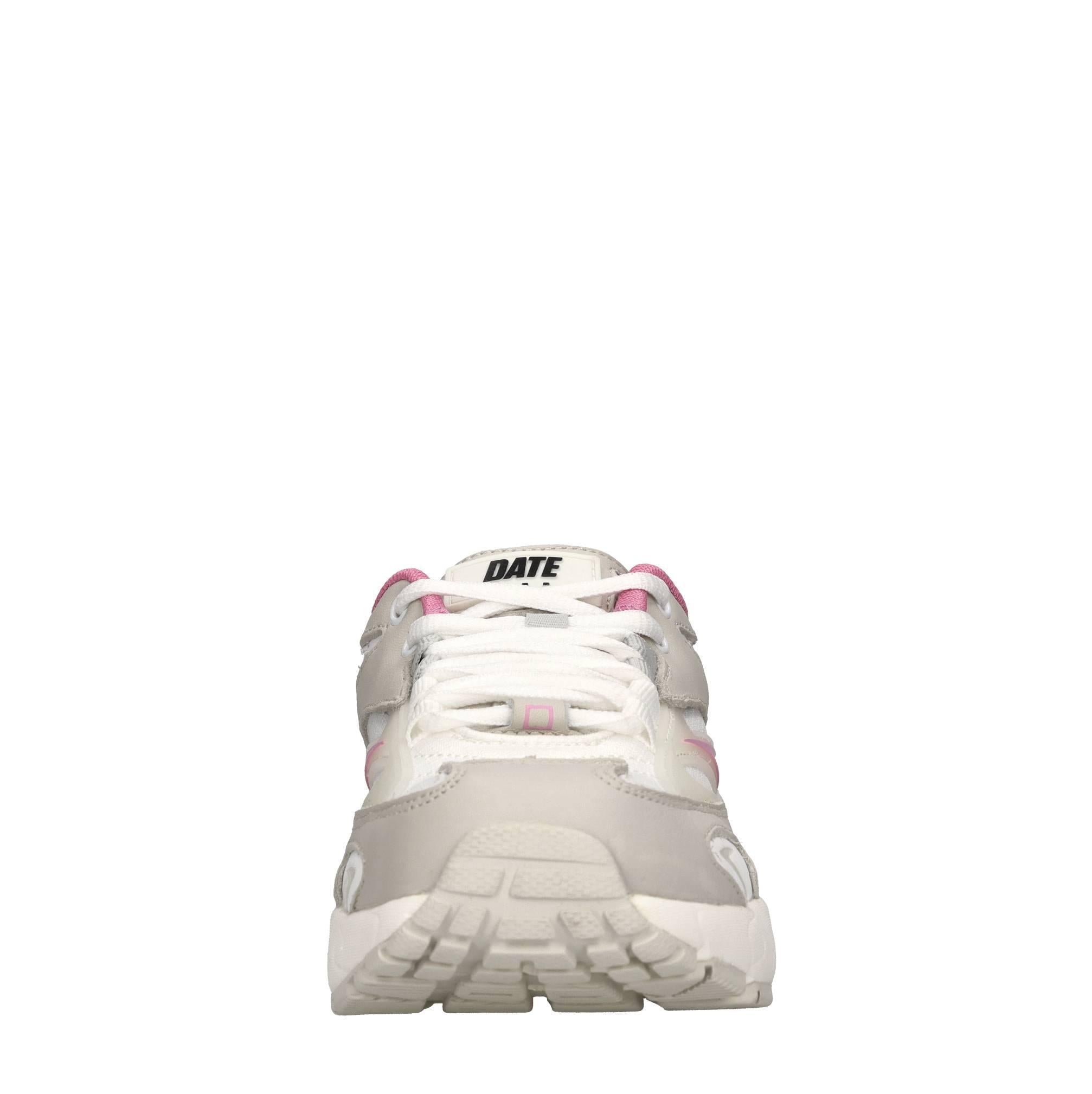 Sneakers in pelle e tessuto 