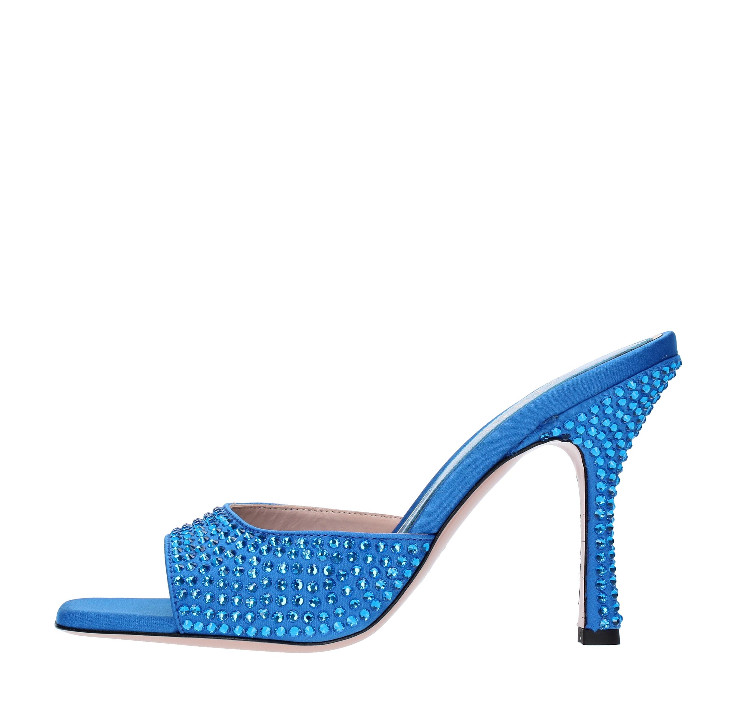 Mules modello DITA95 in raso e strass 