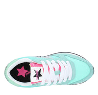 Sneakers in camoscio pelle e tessuto 
