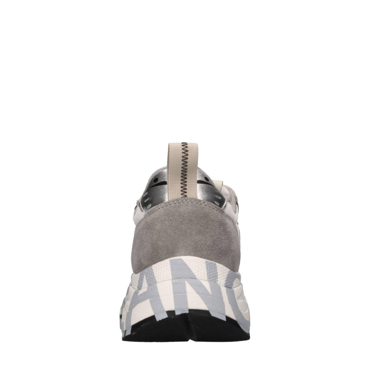Sneakers in pelle e tessuto 