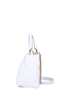 Borsa in ecopelle intrecciata 