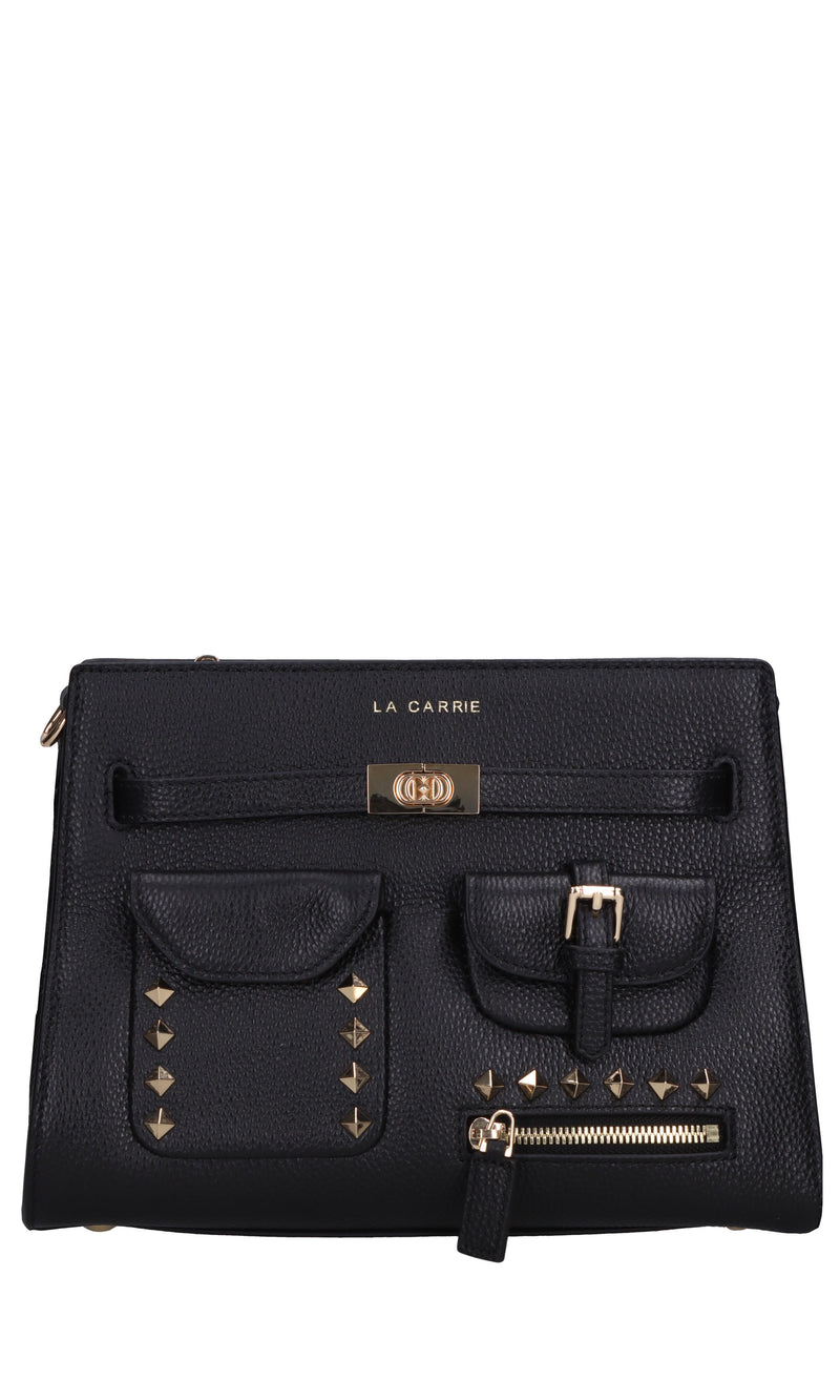 Borsa ROCK POKET MED. in pelle e borchie 