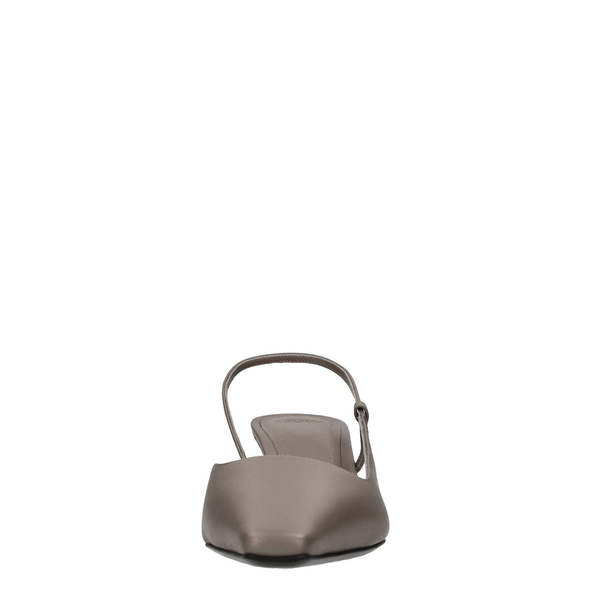 Décolleté slingback in pelle 