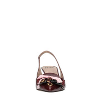 Décolleté slingback in pelle 