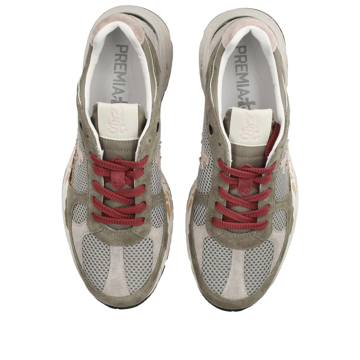 Sneakers in camoscio ecopelle e tessuto 