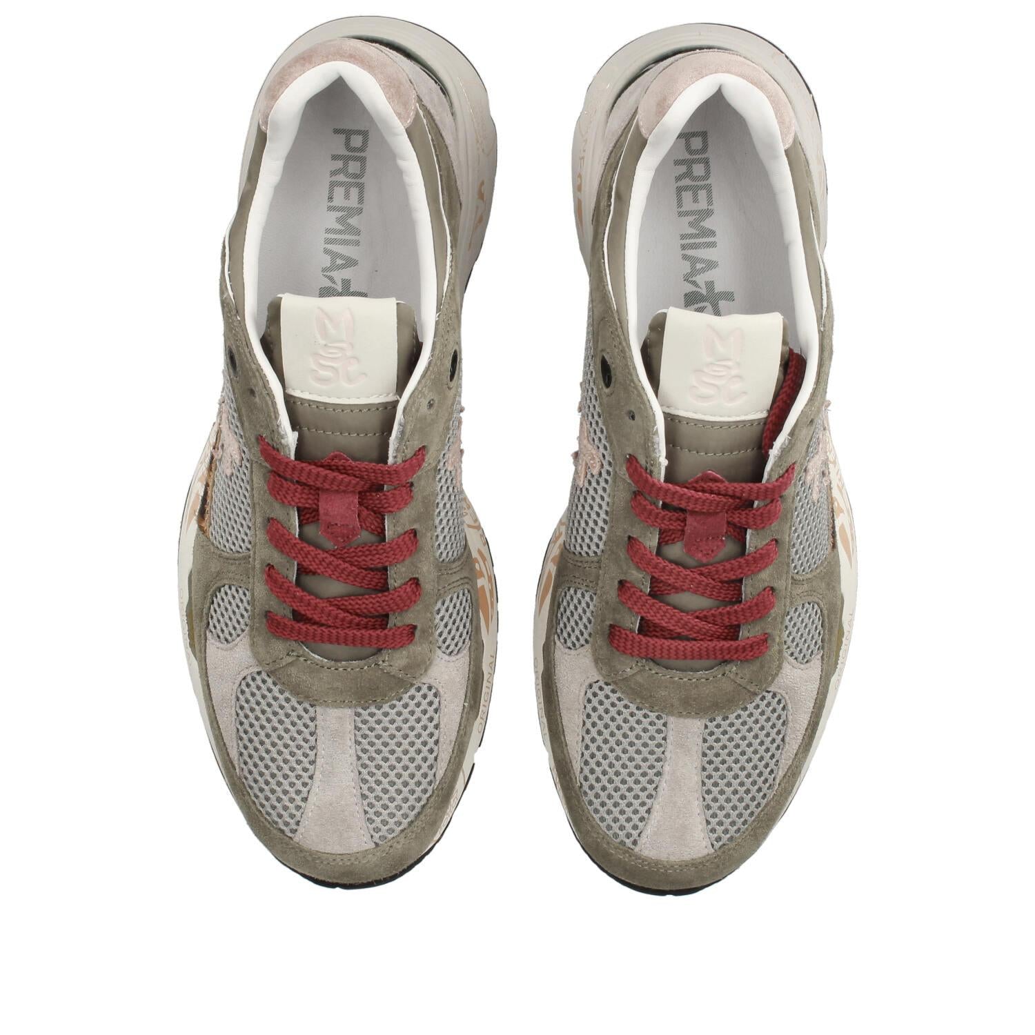 Sneakers in camoscio ecopelle e tessuto 