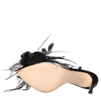 Sandali modello YNEZ in raso e plexi 