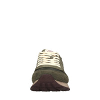 Sneakers in camoscio e tessuto 