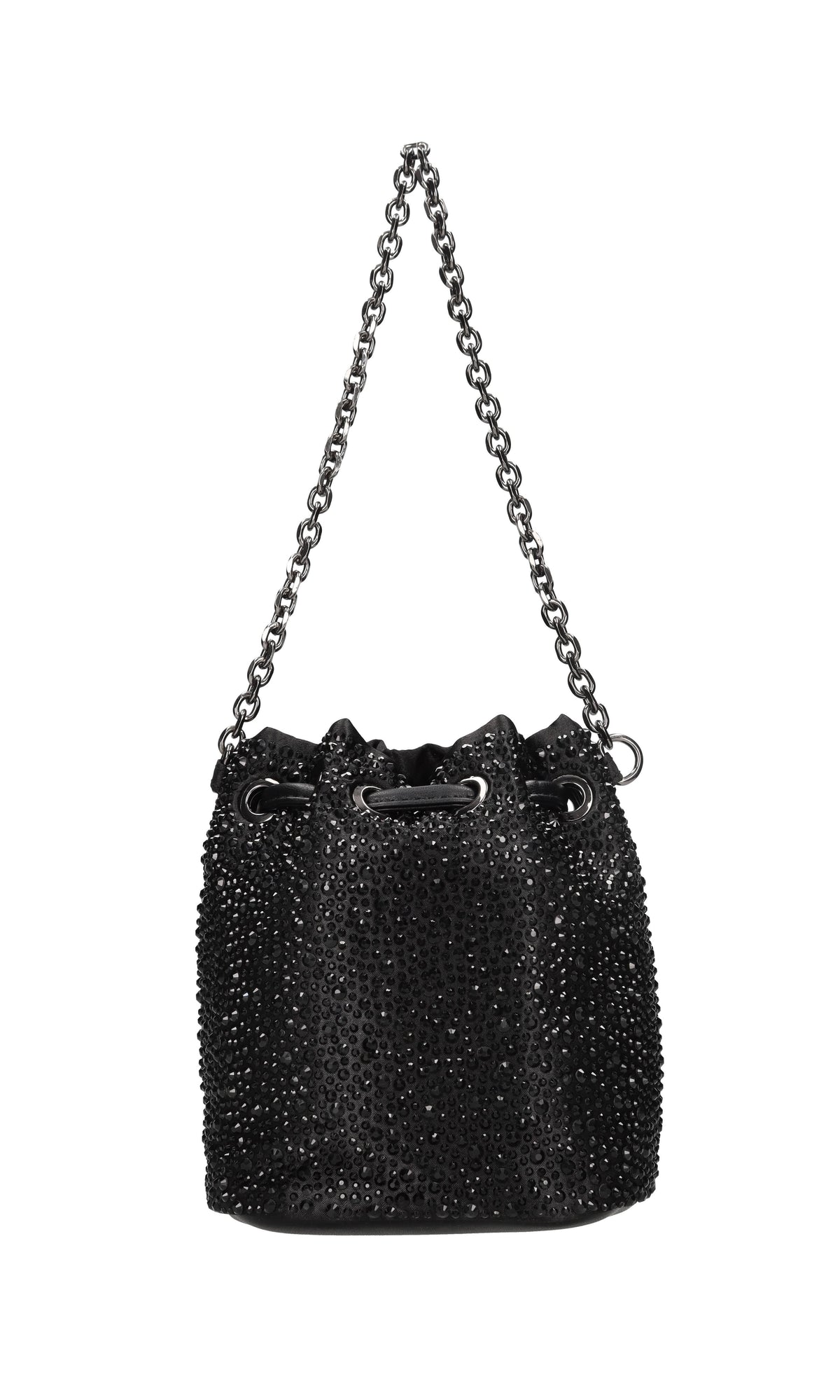 Borsa in tessuto e strass 
