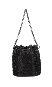 Borsa in tessuto e strass 