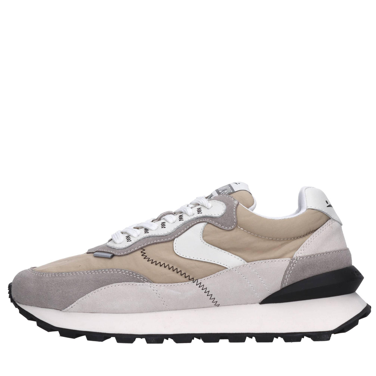 Sneakers in camoscio pelle e tessuto 