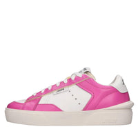 Sneakers in pelle e tessuto 